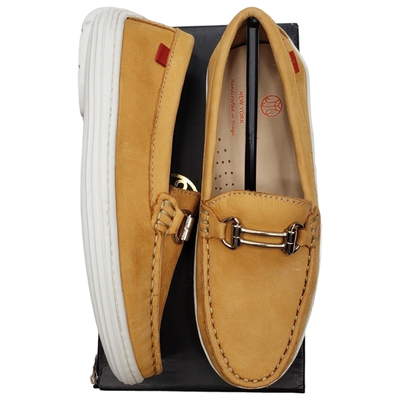 Marc Joseph | NIB Lexington Tan Nobuck Preppy Classic Leather Loafers Girl's 1 - Picture 2 of 14